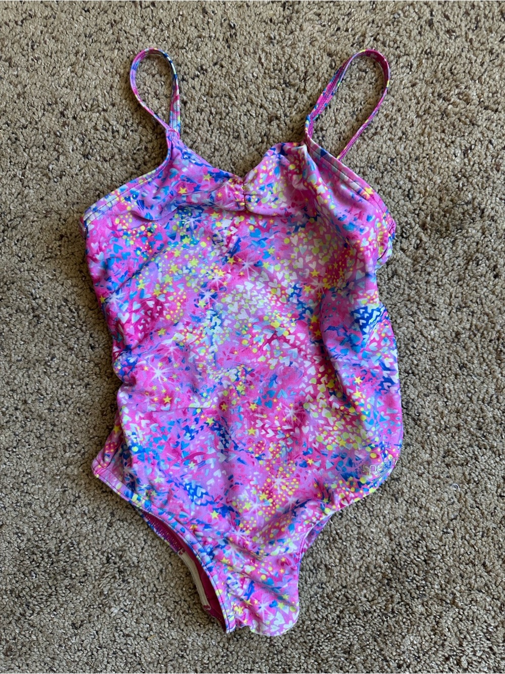 Speedo Pink Multi-Print Girls One-Piece Swimsuit